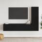 Preview: 3-teiliges Wand-Montage TV-Schrank Set Schwarz Eichenholz Spanplatte