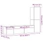 Preview: 3-teiliges Wand-Montage TV-Schrank Set Schwarz Eichenholz Spanplatte