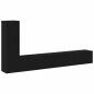 Preview: 3-teiliges TV-Schrank-Set Wandmontage Schwarzes Eichenholz Werkstoff
