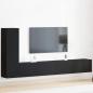 Preview: 3-teiliges TV-Schrank-Set Wandmontage Schwarzes Eichenholz Werkstoff
