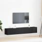 Preview: ARDEBO.de - 2-teiliges TV-Schrank-Set Schwarzes Holzwerkstoff