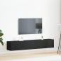 Preview: 2-teiliges TV-Schrank-Set Schwarzes Holzwerkstoff