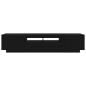 Preview: TV-Schrank mit LED-Lichtern, Schwarz, Eiche, 180x35x40 cm, Holzwerkstoff