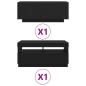 Preview: TV-Schrank mit LED-Lichtern, Schwarz, Eiche, 180x35x40 cm, Holzwerkstoff
