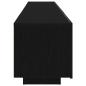 Preview: TV-Schrank mit LED-Lichtern, Schwarz, Eiche, 180x35x40 cm, Holzwerkstoff