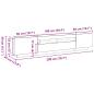 Preview: TV-Schrank mit LED-Licht in Schwarz und Eiche 200x35x40 cm aus Holzwerkstoff