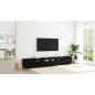 Preview: TV-Schrank mit LED-Leuchten, schwarz, Eiche, 260x35x40 cm, Holzwerkstoff