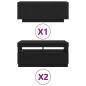 Preview: TV-Schrank mit LED-Leuchten, schwarz, Eiche, 260x35x40 cm, Holzwerkstoff