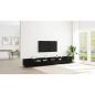 Preview: TV-Schrank mit LED-Lichtern in Schwarz und Eiche, 300x35x40 cm, Holzwerkstoff