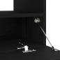 Preview: TV-Schrank mit LED-Lichtern in Schwarz und Eiche, 300x35x40 cm, Holzwerkstoff