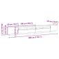 Preview: TV-Schrank mit LED-Lichtern in Schwarz und Eiche, 300x35x40 cm, Holzwerkstoff