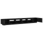 Preview: TV-Schrank mit LED-Lichtern in Schwarz und Eiche, 300x35x40 cm, Holzwerkstoff