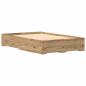 Preview: Bettgestell mit Schubladen Artisan Eiche 120x200 cm Holzwerkstoff
