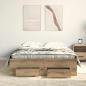 Preview: Bettgestell mit Schubladen Artisan Eiche 120x200 cm Holzwerkstoff