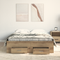 Preview: Bettgestell mit Schubladen Artisan Eiche 120x200 cm Holzwerkstoff