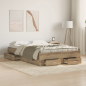 Preview: Bettgestell mit Schubladen Artisan Eiche 120x200 cm Holzwerkstoff