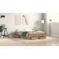 Preview: Bettgestell mit Schubladen Artisan Eiche 120x200 cm Holzwerkstoff