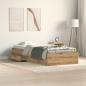 Preview: Bettgestell Artisan Eiche 90x190 cm aus Holzwerkstoff