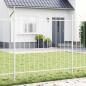 Preview: Gartenzaun mit Bogenoberteil Grau 3,4x0,6 m Stahl