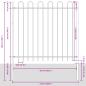 Preview: Gartenzaun mit Bogenoberteil Grau 3,4x0,6 m Stahl