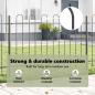 Preview: Gartenzaun mit Spitzdach Grau 3,4x1 m aus Stahl