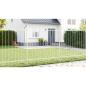 Preview: Gartenzaun mit Spitzdach Grau 3,4x1 m aus Stahl