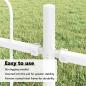 Preview: Gartenzaun mit Bogen oben Weiß 3,4x1,2 m Stahl