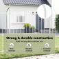 Preview: Gartenzaun mit Bogenoberteil Weiß 3,4x1,5 m Stahl
