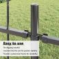 Preview: Gartenzaun mit Fenster-Top in Grau, 5,1 x 1 m aus Stahl