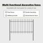 Preview: Gartenzaun mit Fenster-Top in Grau, 5,1 x 1 m aus Stahl