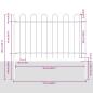 Preview: Gartenzaun mit Bogenoberteil Grau 5,1 x 1 m aus Stahl