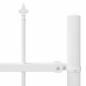 Preview: Gartenzaun mit Speartop Weiß 5,1 x 1,2 m Stahl