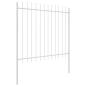 Preview: Gartenzaun mit Spitze Weiß 5,1x1,5 m Stahl