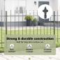 Preview: Gartenzaun mit Speartop in Grau 6,8x1 m aus Stahl