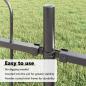 Preview: Gartenzaun mit Bogenoberteil Grau 6,8 x 1,2 m aus Stahl