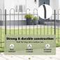 Preview: Gartenzaun mit Bogenoberteil Grau 6,8 x 1,2 m aus Stahl