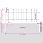 Preview: Gartenzaun mit Speartop Grau 8,5x0,6 m Stahl