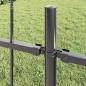 Preview: Gartenzaun mit Speerspitze Grau 8,5x0,8 m aus Stahl