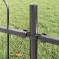 Preview: Gartenzaun mit Bogenoberkante Grau 8,5x1,5 m aus Stahl