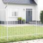 Preview: ARDEBO.de - Gartenzaun mit Spitzdach Weiß 8,5x1,5 m aus Stahl