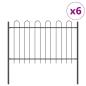 Preview: Gartenzaun mit Hochtop Grau 10,2 x 0,8 m aus Stahl