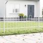 Preview: ARDEBO.de - Gartenzaun mit Bogenoberteil Weiß 10,2x0,6 m Stahl