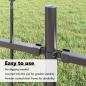 Preview: Gartenzaun mit Spitze Grau 11,9x0,6 m Stahl
