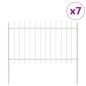 Preview: Gartenzaun mit Spear Top Weiß 11,9x1,2 m aus Stahl