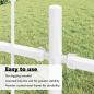 Preview: Gartenzaun mit Spear-Spitze Weiß 13,6 x 1,2 m aus Stahl