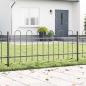 Preview: ARDEBO.de - Gartenzaun mit Bogenoberteil Grau 15,3x0,6 m Stahl