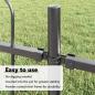 Preview: Gartenzaun mit Bogenoberteil, Grau, 15,3x0,8 m, Stahl