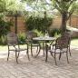 Preview: 5-teiliges Gartenstuhl- und Tischset aus bronziertem Gussaluminium
