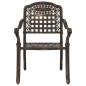 Preview: 5-teiliges Gartenstuhl- und Tischset aus bronziertem Gussaluminium