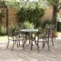 Preview: 5-teiliges Gartentischset aus Bronze-Gussaluminium